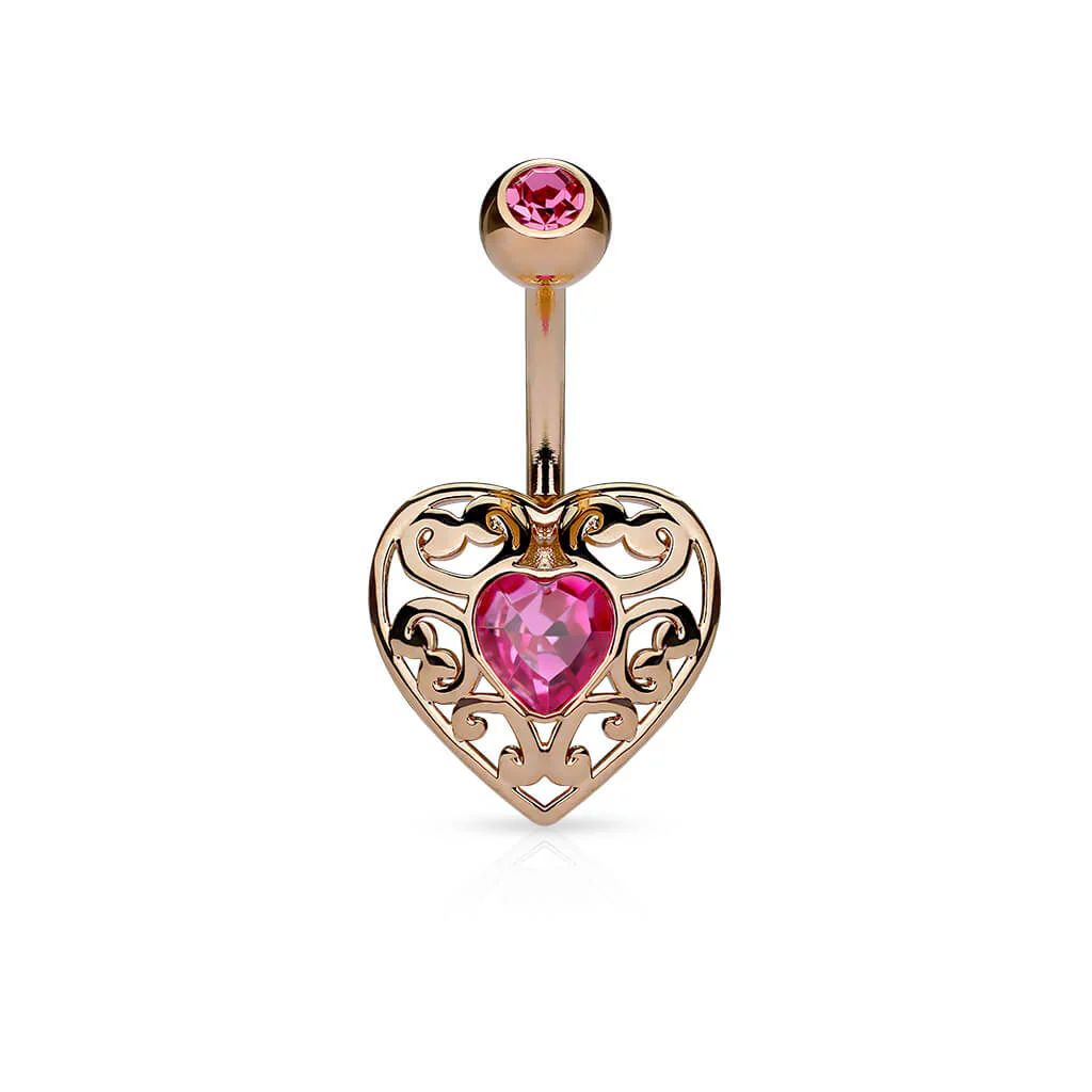 Bauchnabelpiercing Herz Zirkonia - Image 4