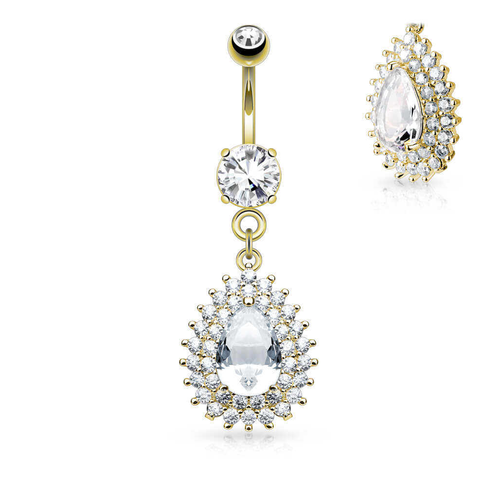 Bauchnabelpiercing Tropfen Zirkonia - Image 3