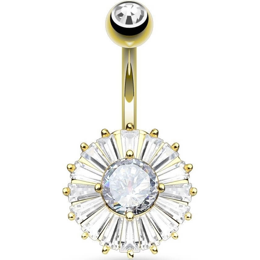 Bauchnabelpiercing Zirkonia Rund