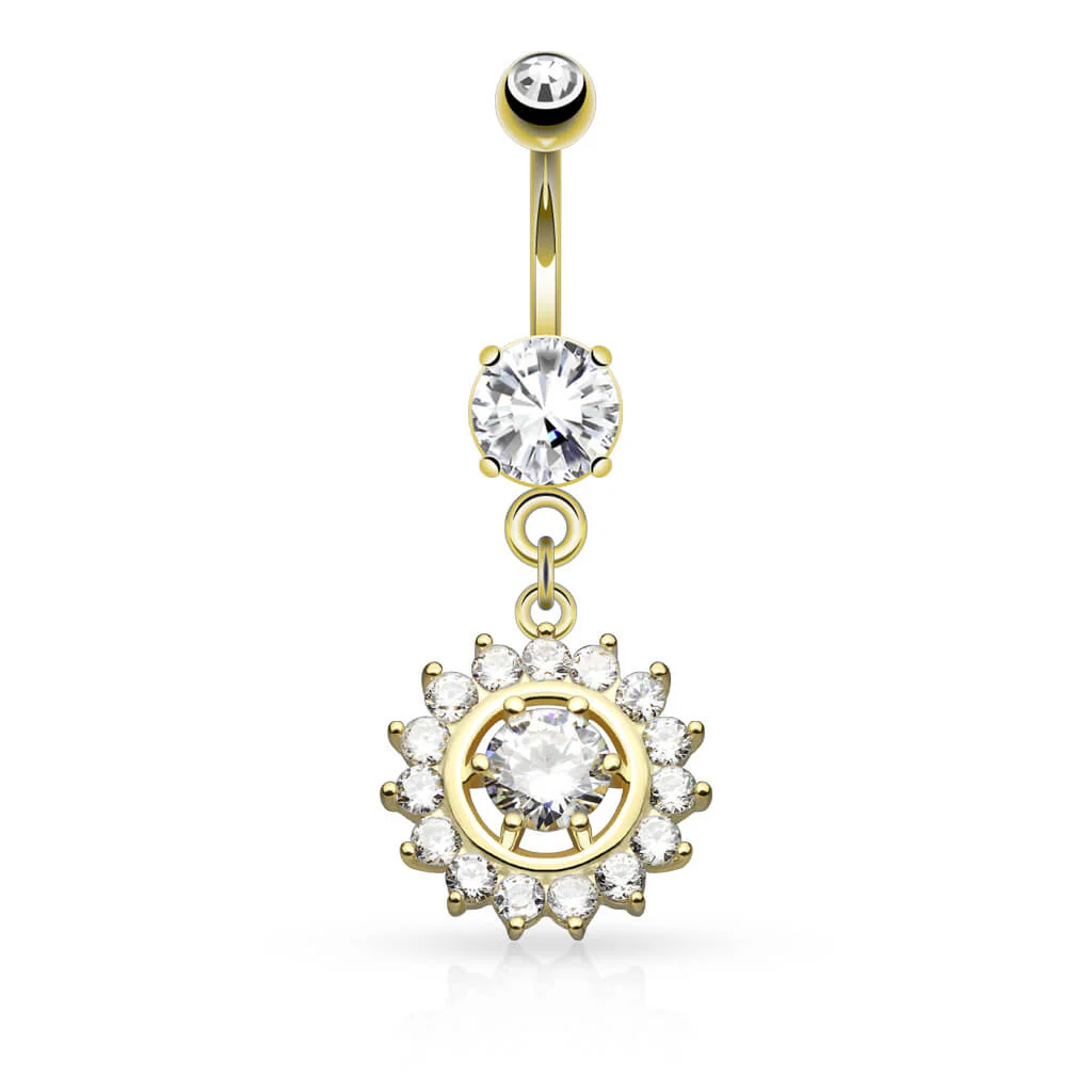 Bauchnabelpiercing Sonne beweglich Zirkonia - Image 3