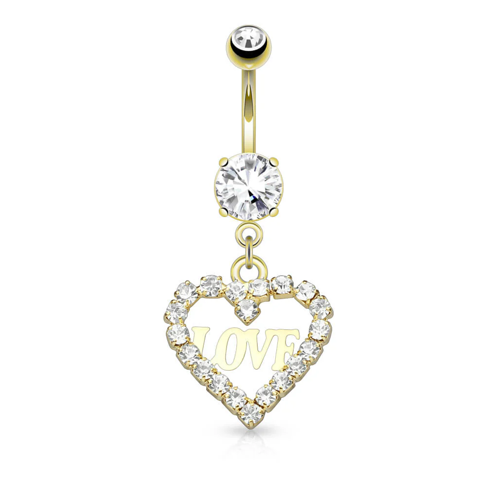Bauchnabelpiercing Herz beweglich Zirkonia - Image 3