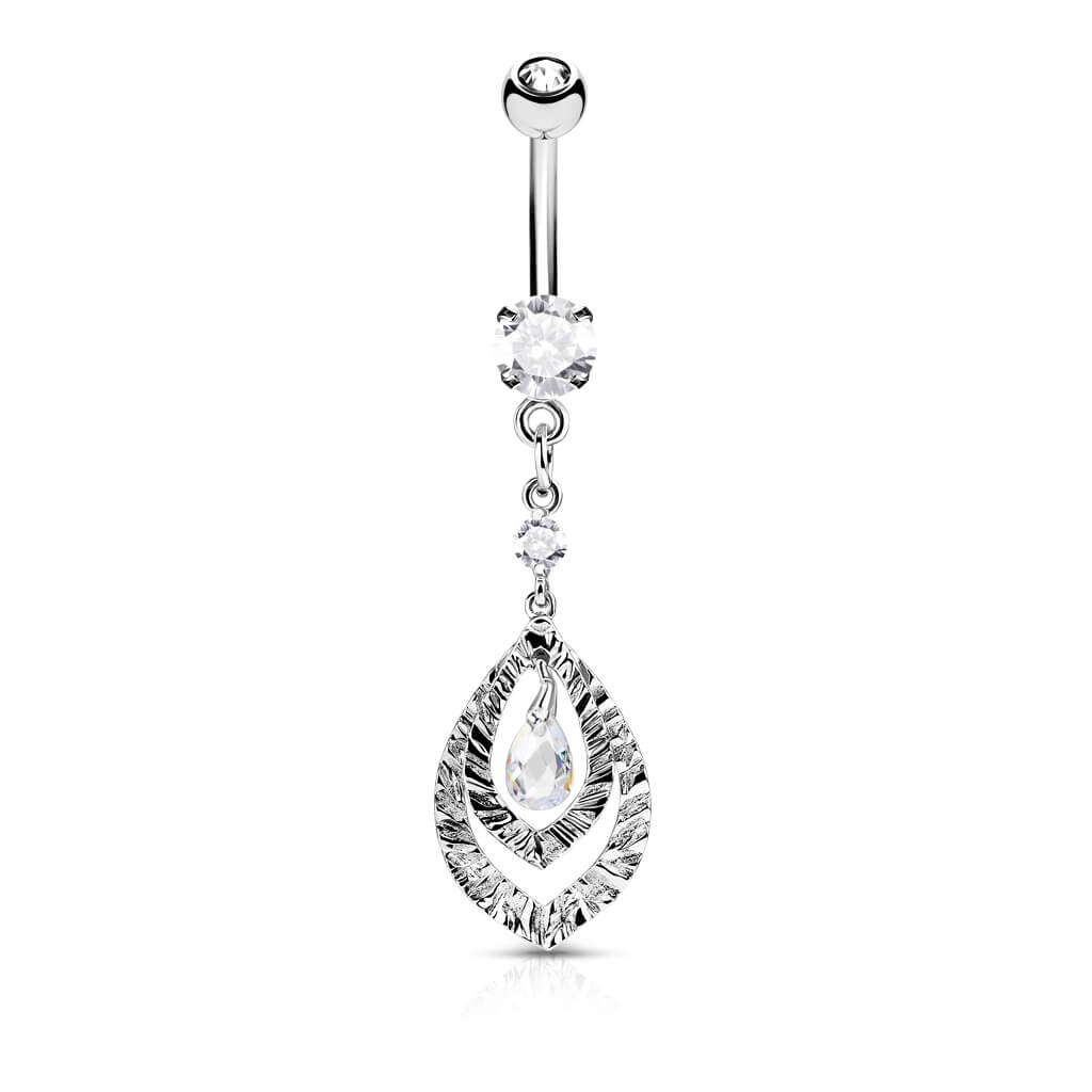 Bauchnabelpiercing Tropfen beweglich Zirkonia - Image 2