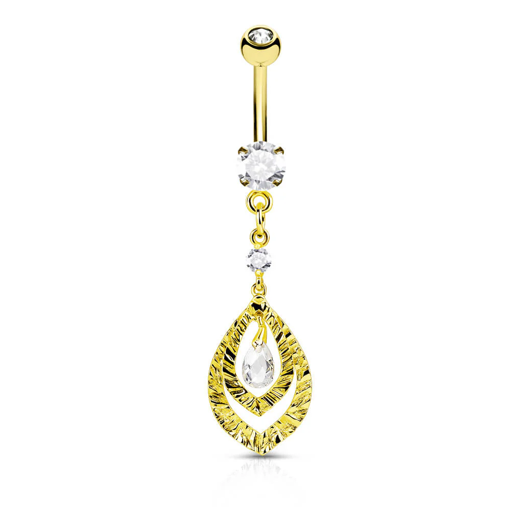 Bauchnabelpiercing Tropfen beweglich Zirkonia - Image 3