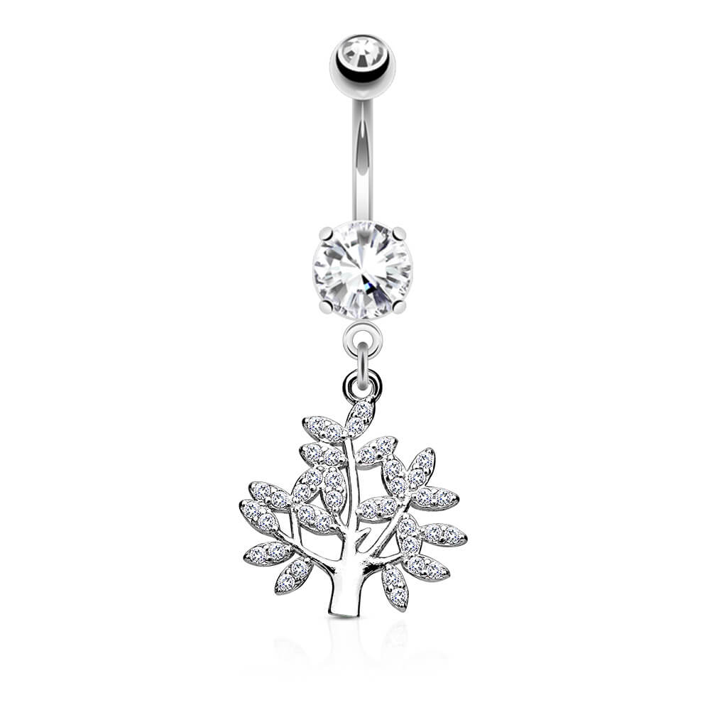 Bauchnabelpiercing Lebensbaum beweglich Zirkonia - Image 2