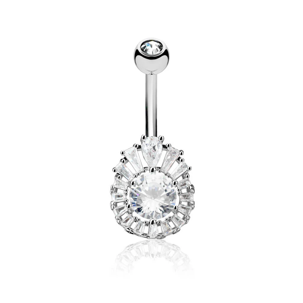 Bauchnabelpiercing Princess Cut Zirkonia - Image 2