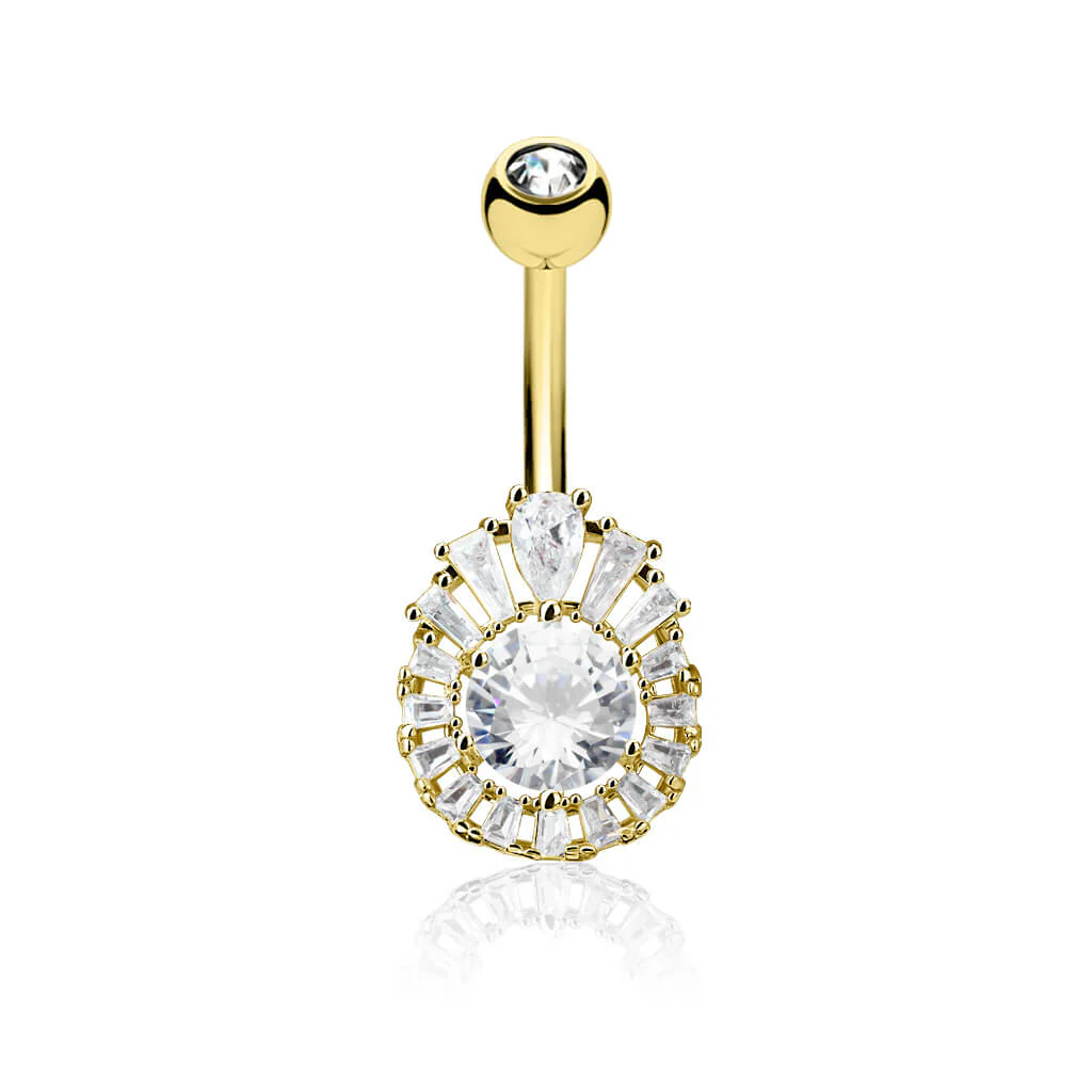Bauchnabelpiercing Princess Cut Zirkonia - Image 3