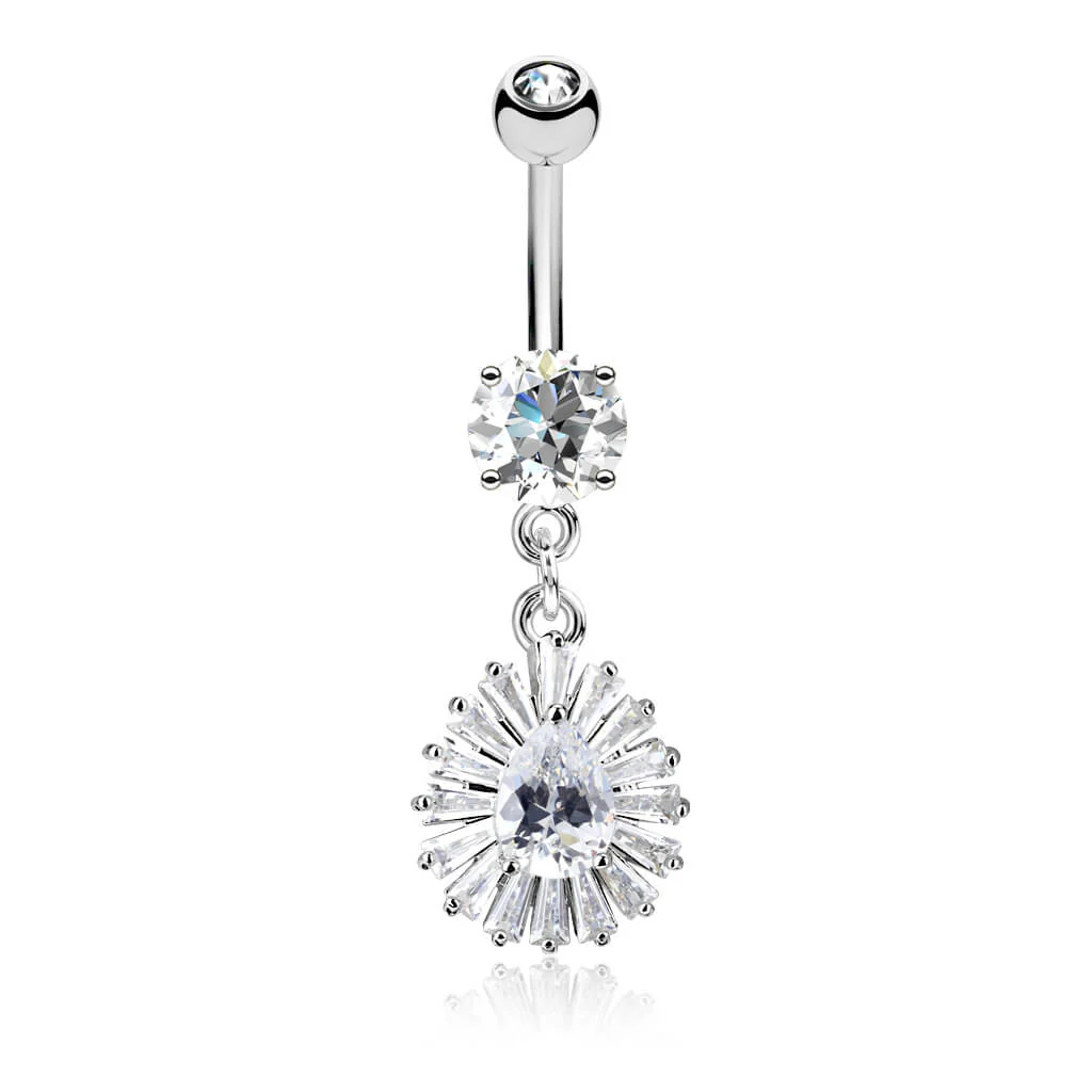 Bauchnabelpiercing Tropfen beweglich Zirkonia - Image 2
