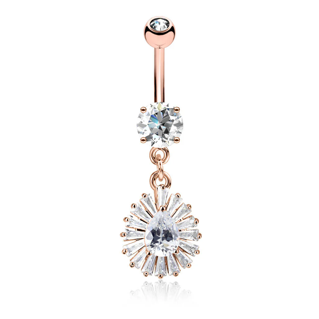 Bauchnabelpiercing Tropfen beweglich Zirkonia - Image 4