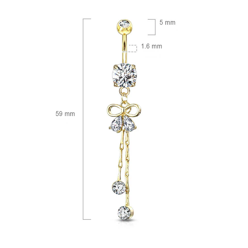 Bauchnabelpiercing Schleife beweglich Zirkonia - Image 4