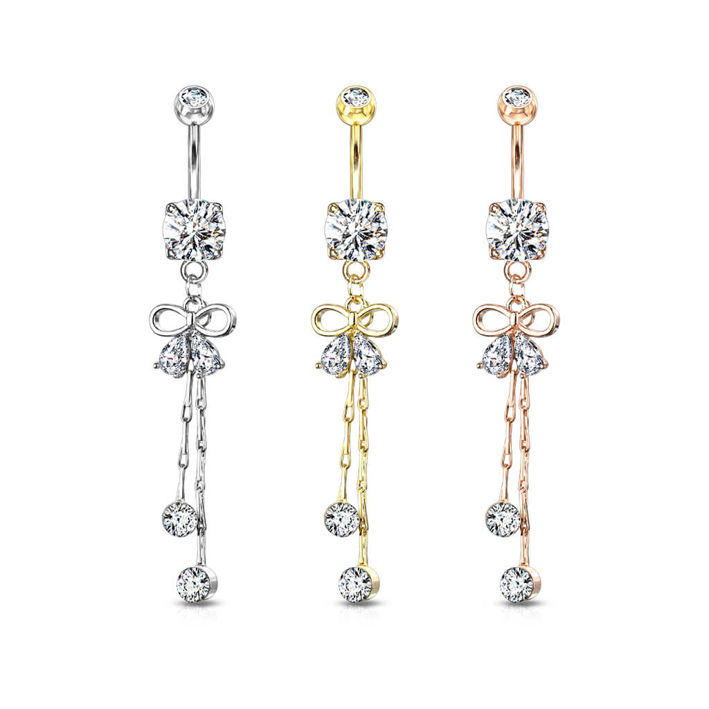 Bauchnabelpiercing Schleife beweglich Zirkonia - Image 6