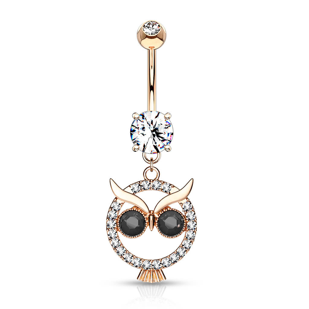 Bauchnabelpiercing Eule beweglich Zirkonia - Image 8