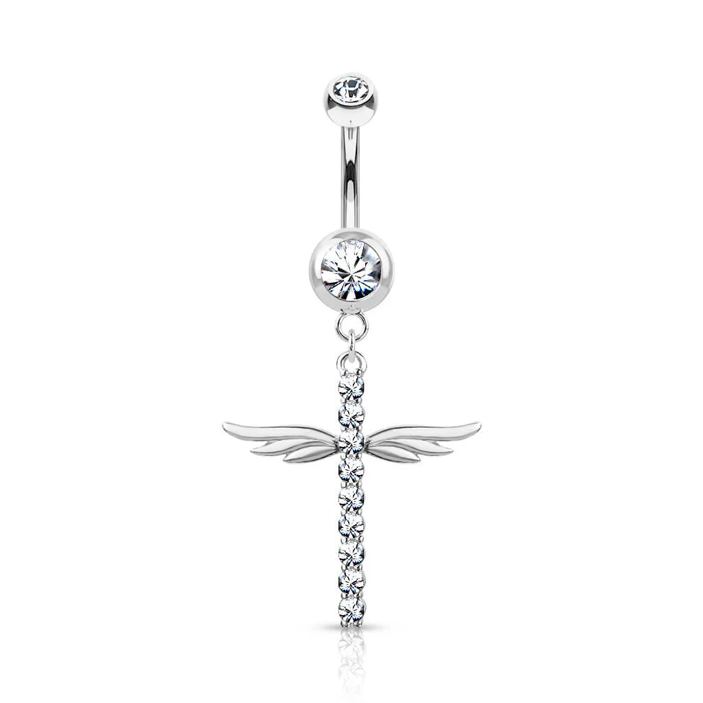 Bauchnabelpiercing Flügel beweglich Zirkonia - Image 2