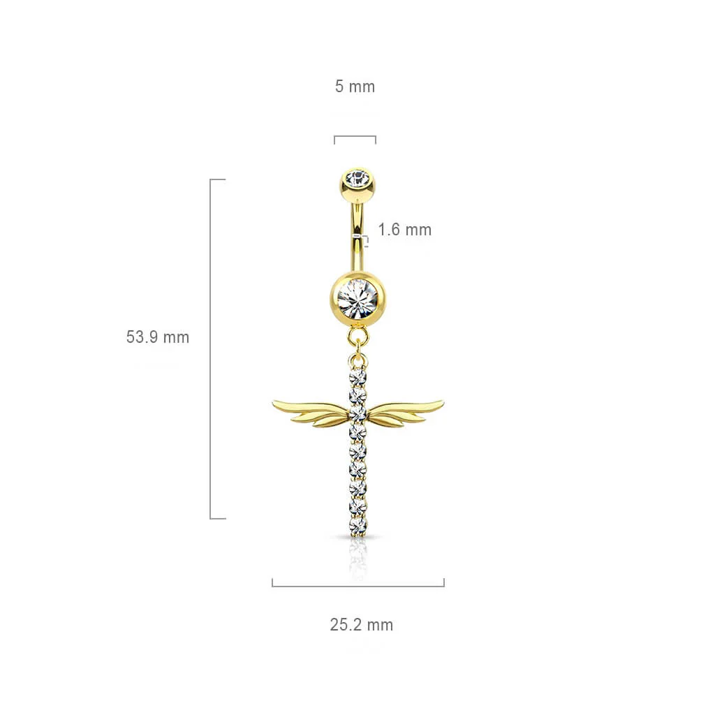 Bauchnabelpiercing Flügel beweglich Zirkonia - Image 3