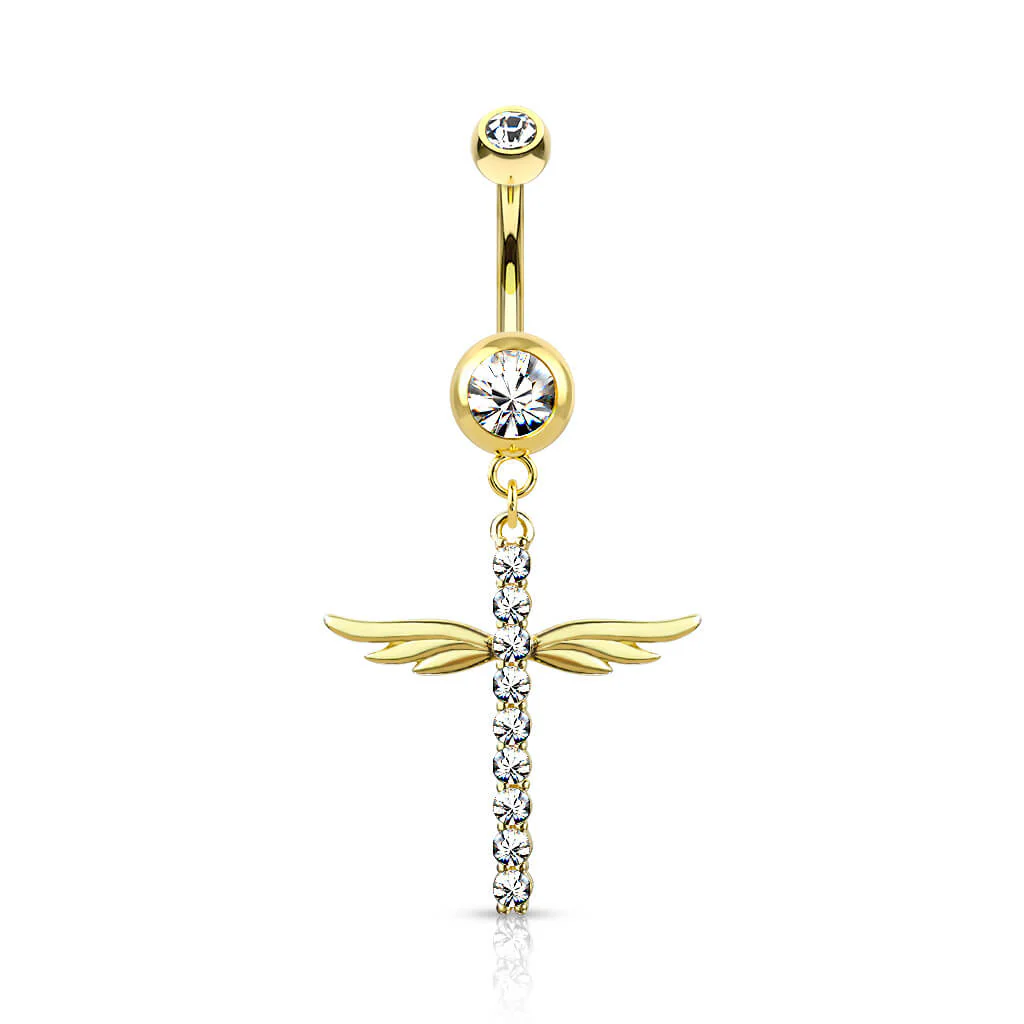 Bauchnabelpiercing Flügel beweglich Zirkonia - Image 4