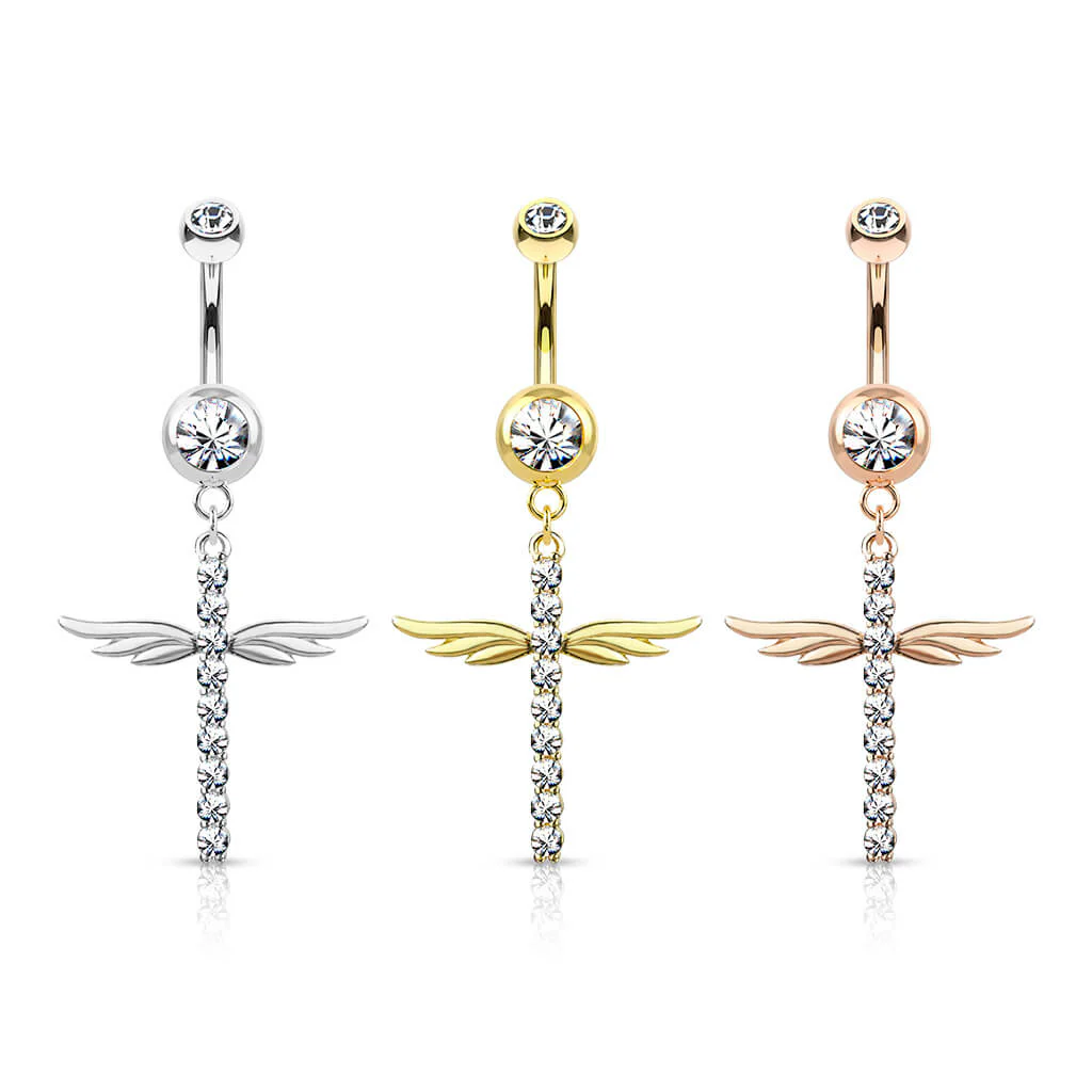 Bauchnabelpiercing Flügel beweglich Zirkonia - Image 5