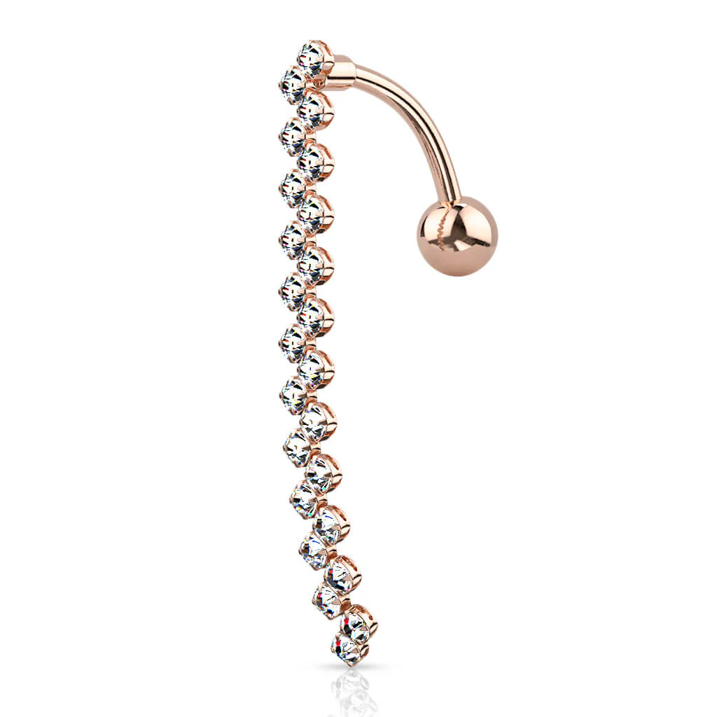 Bauchnabelpiercing Zick Zack beweglich Zirkonia - Image 8