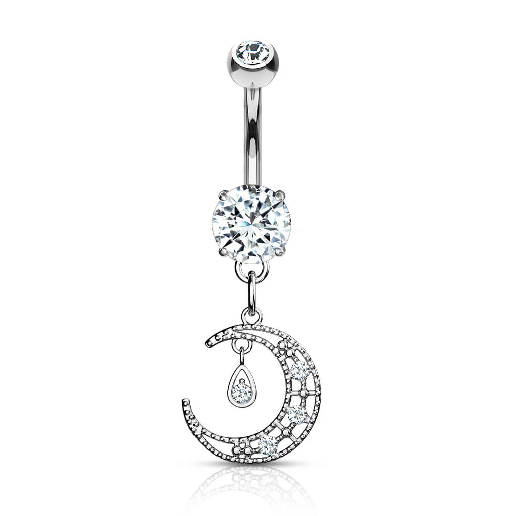 Bauchnabelpiercing Mond beweglich Zirkonia - Image 3