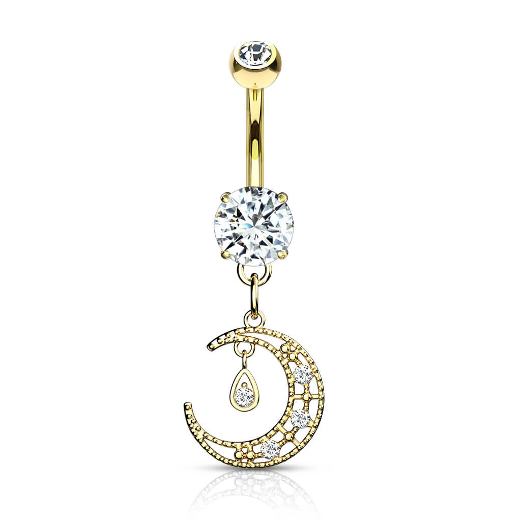 Bauchnabelpiercing Mond beweglich Zirkonia - Image 5