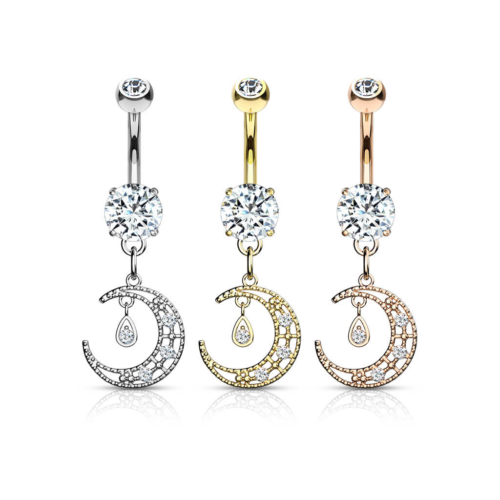 Bauchnabelpiercing Mond beweglich Zirkonia - Image 6