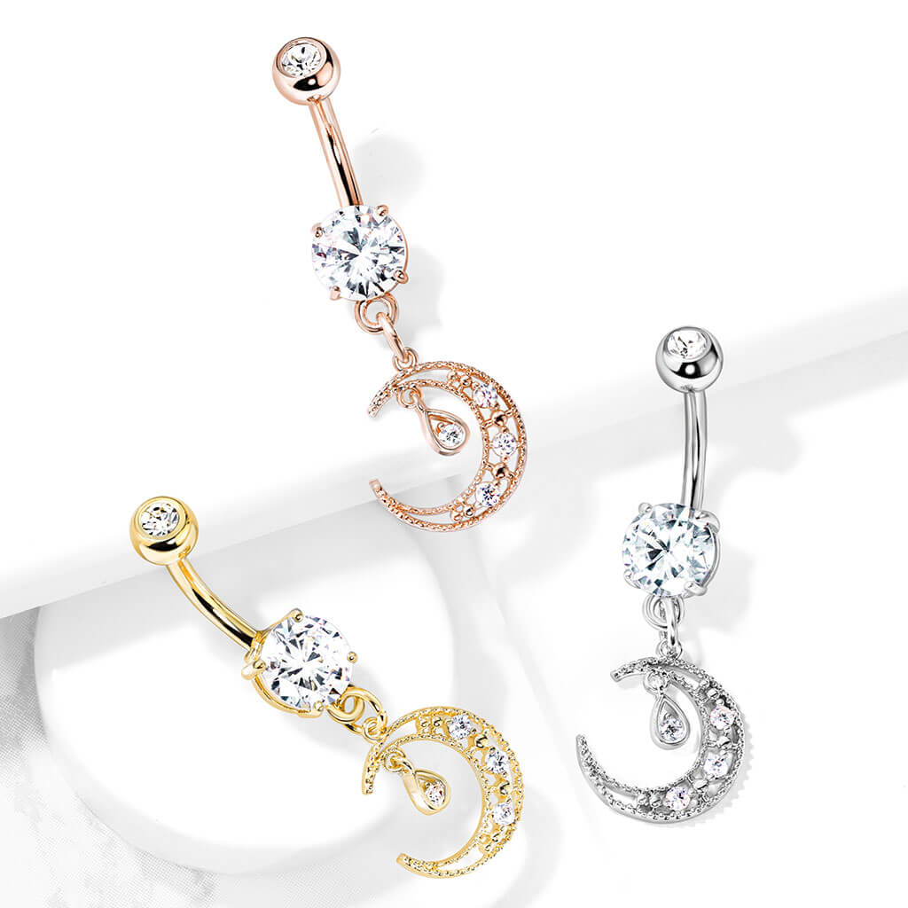 Bauchnabelpiercing Mond beweglich Zirkonia - Image 7