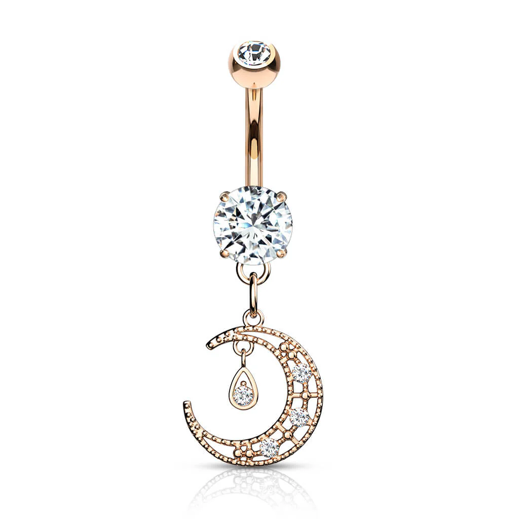 Bauchnabelpiercing Mond beweglich Zirkonia - Image 8