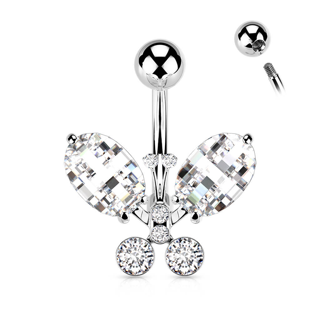 Bauchnabelpiercing Schmetterling Zirkonia - Image 2