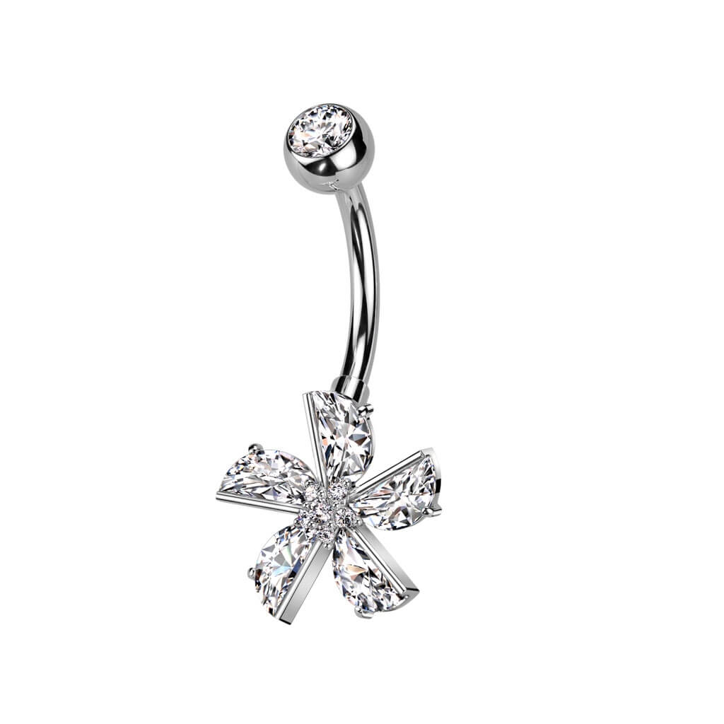 Bauchnabelpiercing Blume Zirkonia - Image 2
