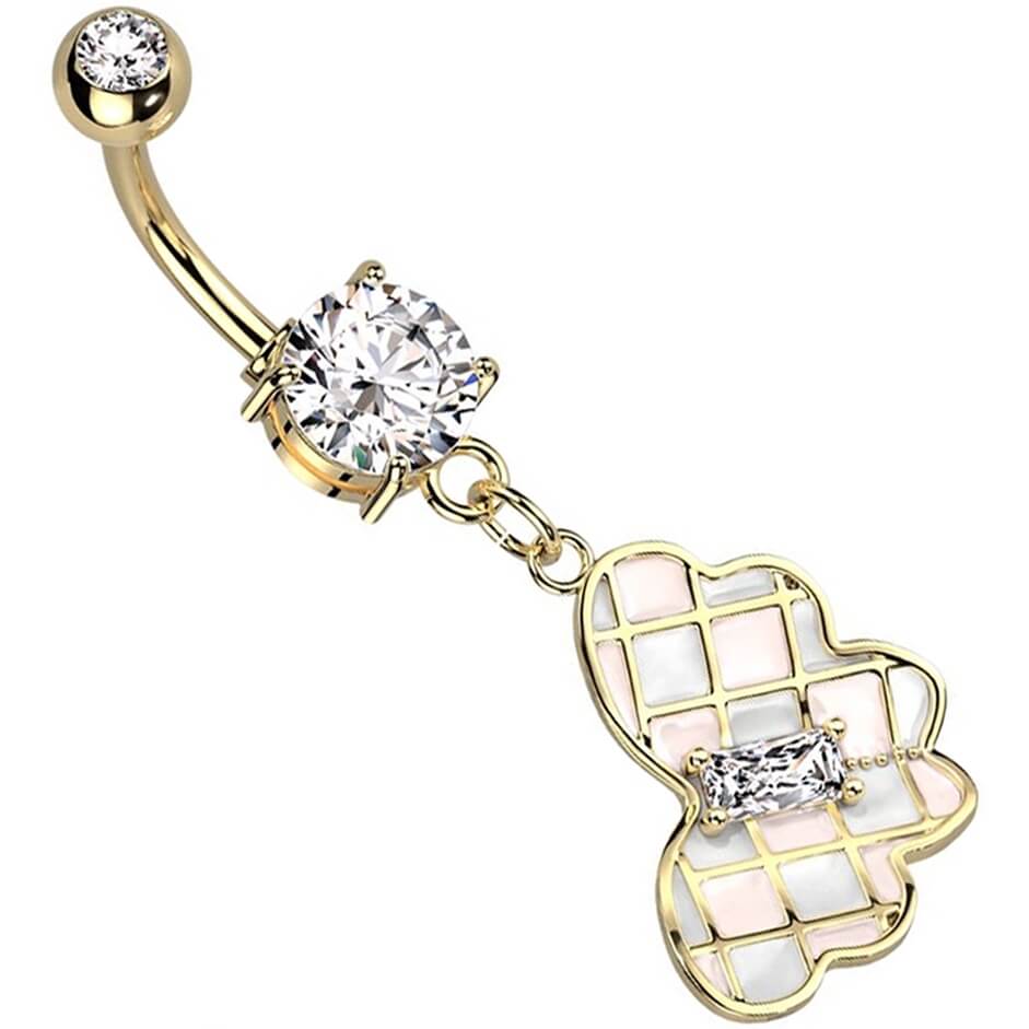 Bauchnabelpiercing Schmetterling beweglich Zirkonia - Image 2