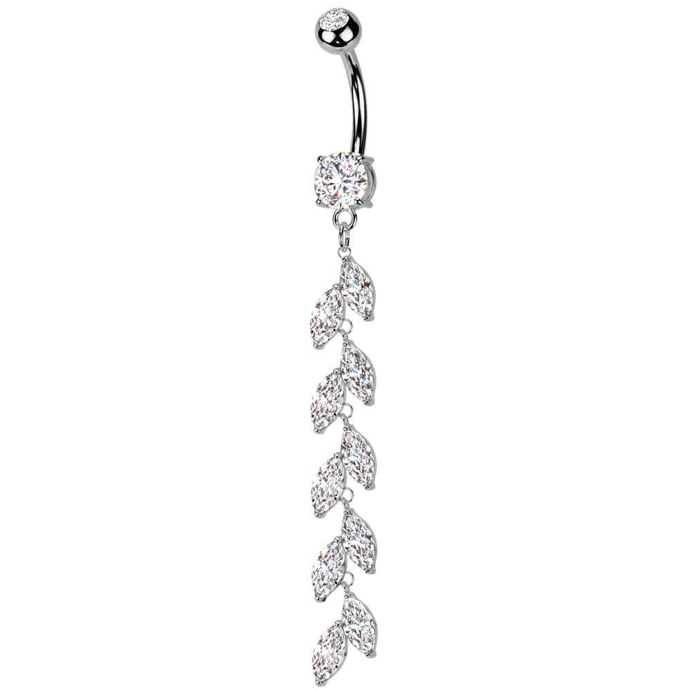 Bauchnabelpiercing Marquise Schliff Zirkonia Anhängen