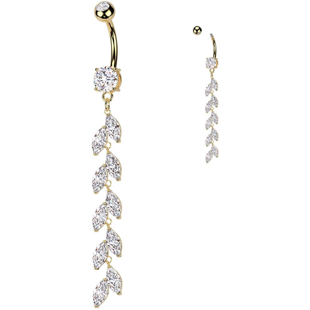 Bauchnabelpiercing Marquise Schliff Zirkonia Anhängen - Image 2