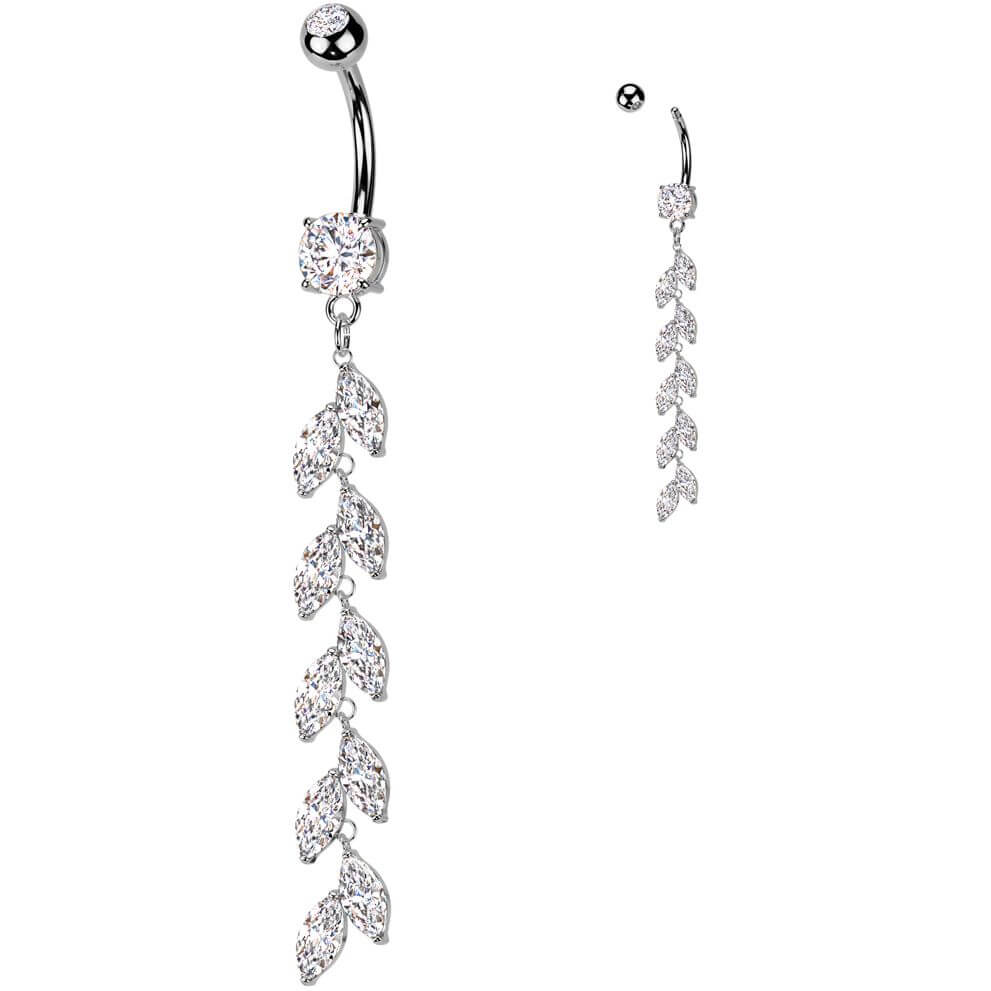Bauchnabelpiercing Marquise Schliff Zirkonia Anhängen - Image 3