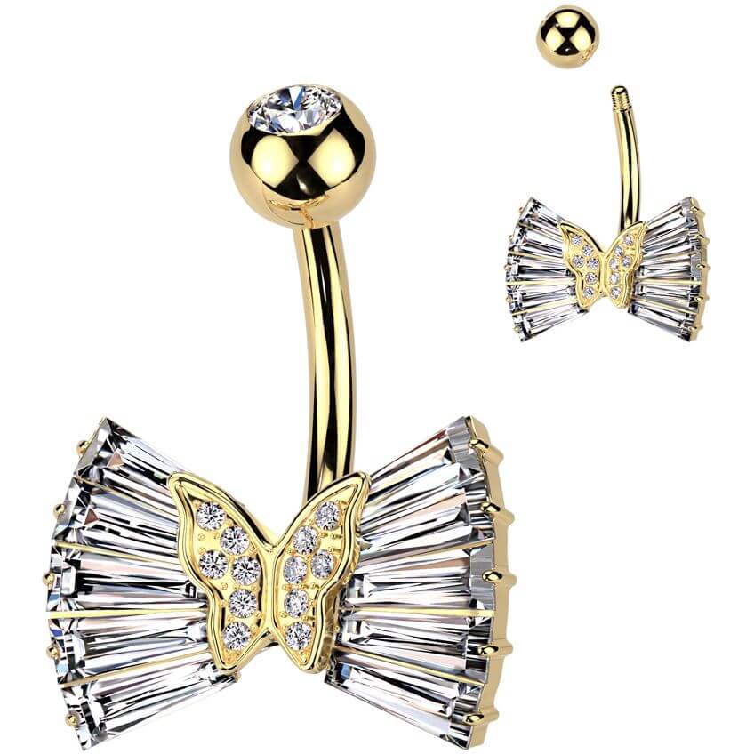 Bauchnabelpiercing Masche Zirkonia - Image 2