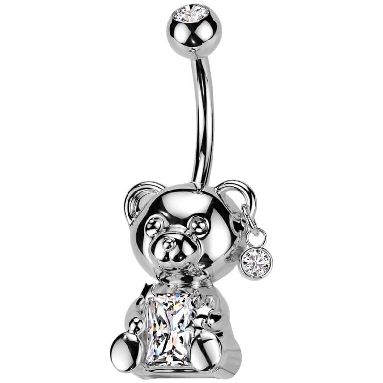 Bauchnabelpiercing Teddy Bär Zirkonia
