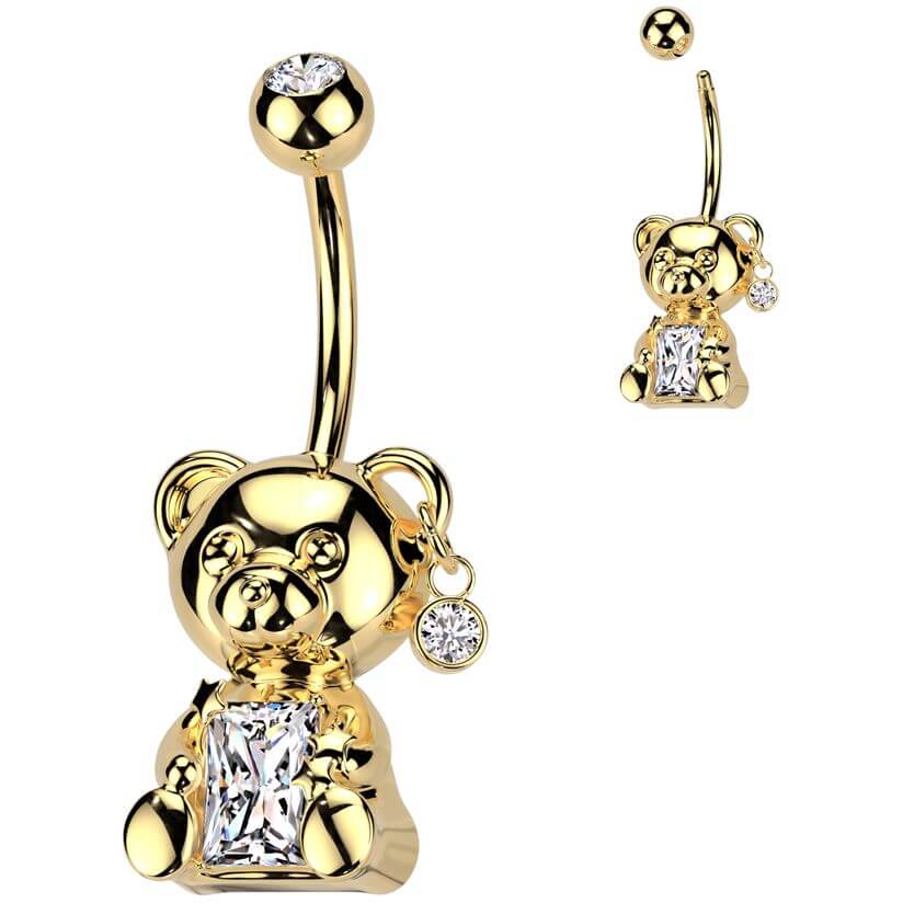 Bauchnabelpiercing Teddy Bär Zirkonia - Image 2