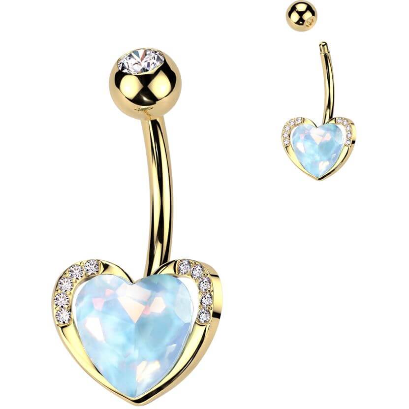Bauchnabelpiercing Herz Zirkonia - Image 2