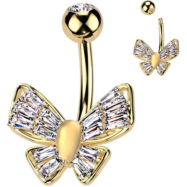 Bauchnabelpiercing Schmetterling Zirkonia - Image 2