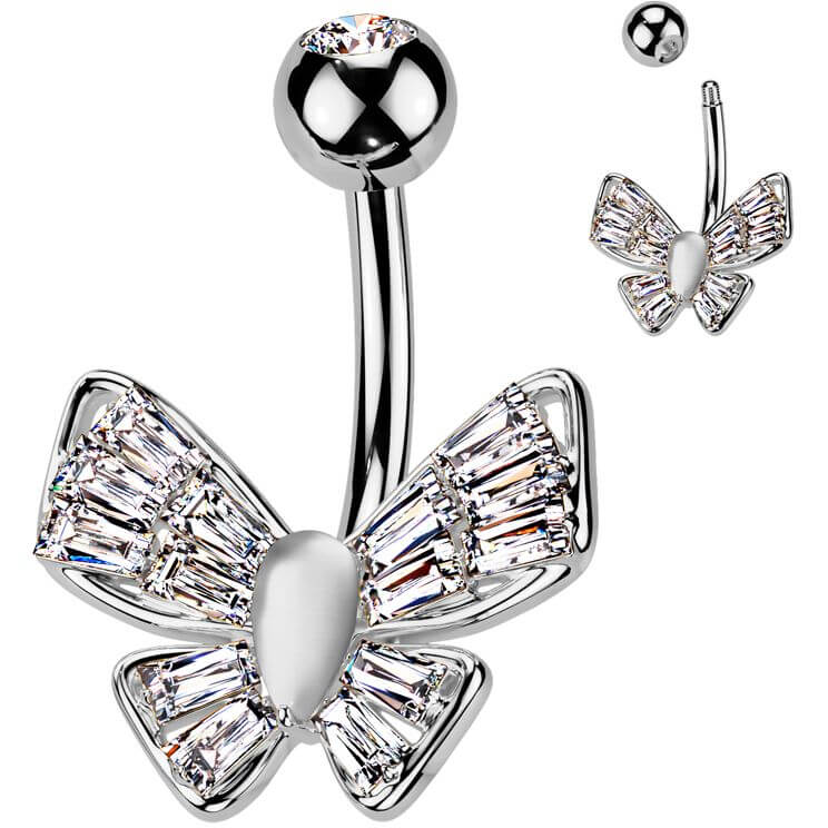 Bauchnabelpiercing Schmetterling Zirkonia - Image 3