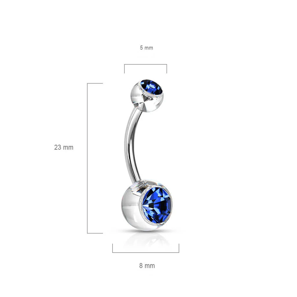 Bauchnabelpiercing Zirkonia Kugel - Image 2