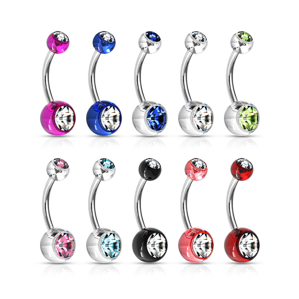 Bauchnabelpiercing Zirkonia Kugel - Image 3
