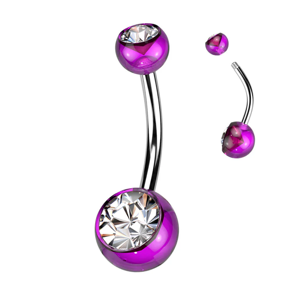 Bauchnabelpiercing Zirkonia Kugel - Image 4