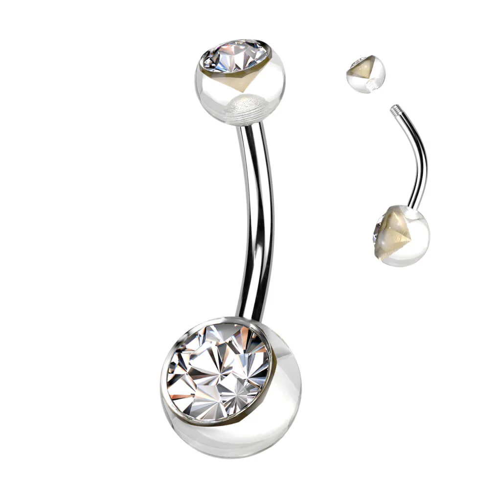 Bauchnabelpiercing Zirkonia Kugel - Image 7