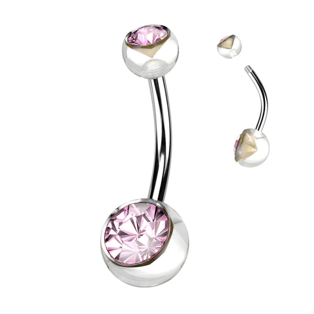 Bauchnabelpiercing Zirkonia Kugel - Image 9