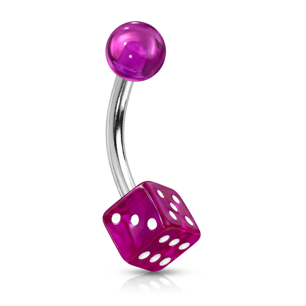 Bauchnabelpiercing Würfel Acryl - Image 2
