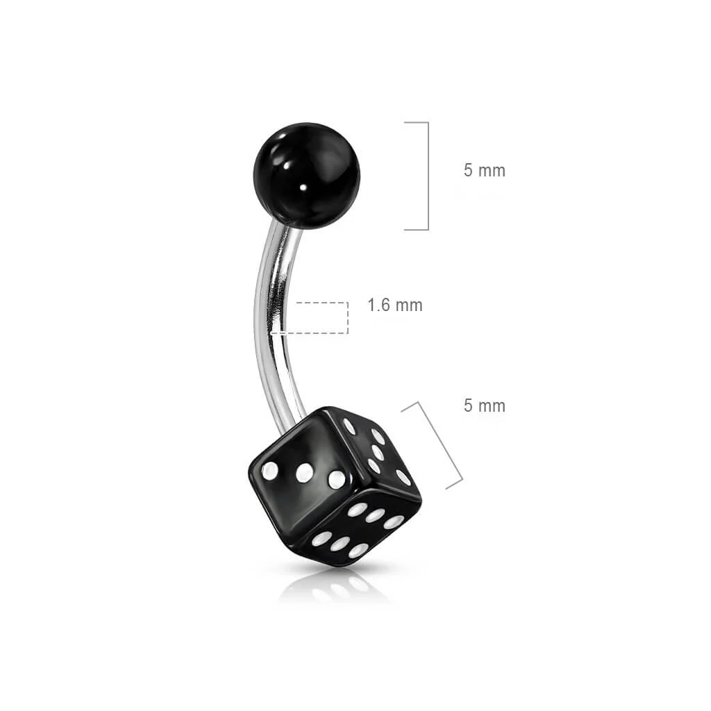 Bauchnabelpiercing Würfel Acryl - Image 3