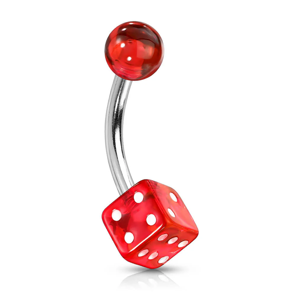 Bauchnabelpiercing Würfel Acryl - Image 9