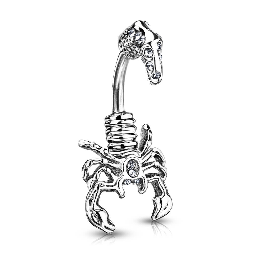 Bauchnabelpiercing Skorpion Zirkonia Silber - Image 2