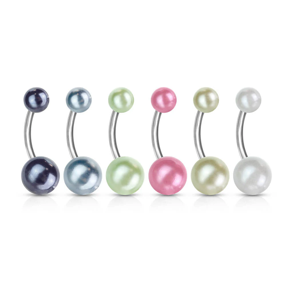 Bauchnabelpiercing Acryl Perlen Look Kugel - Image 3