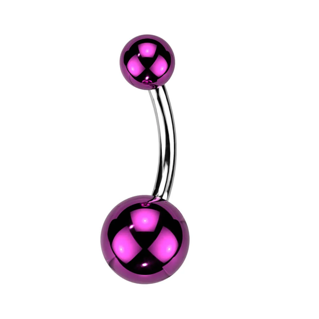 Bauchnabelpiercing Acryl Kugel Glass Beschichtung - Image 2