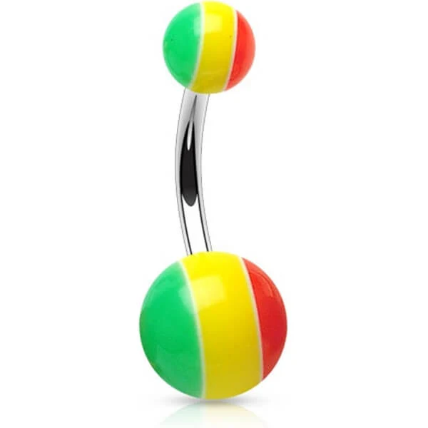 Bauchnabelpiercing Acryl Rasterfari Kugel - Image 2