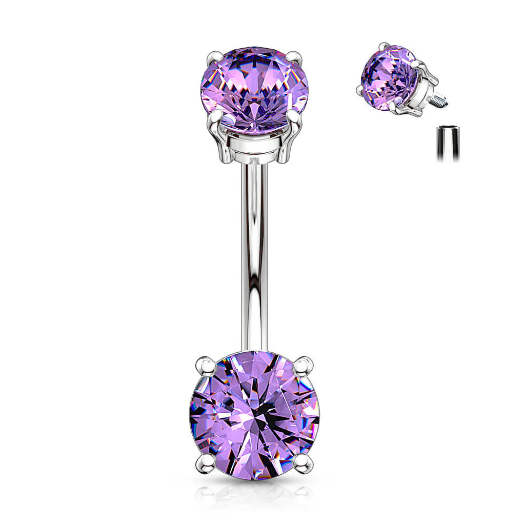 Bauchnabelpiercing Zirkonia Innengewinde - Image 10